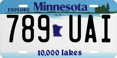MN license plate 789UAI