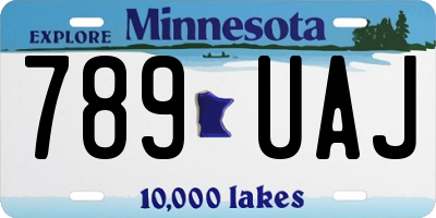 MN license plate 789UAJ