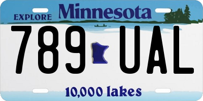 MN license plate 789UAL