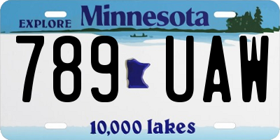 MN license plate 789UAW