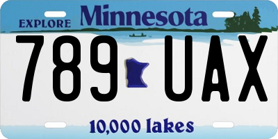 MN license plate 789UAX