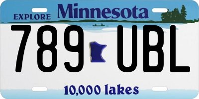 MN license plate 789UBL