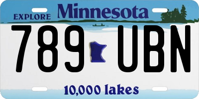 MN license plate 789UBN