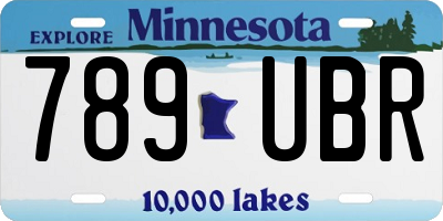 MN license plate 789UBR