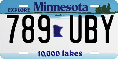 MN license plate 789UBY