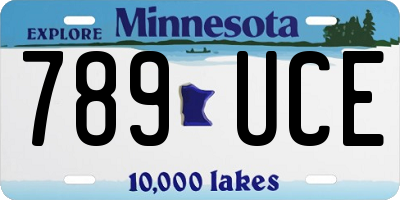 MN license plate 789UCE