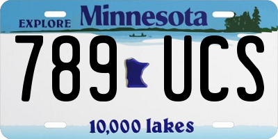 MN license plate 789UCS