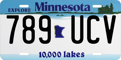 MN license plate 789UCV