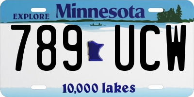 MN license plate 789UCW