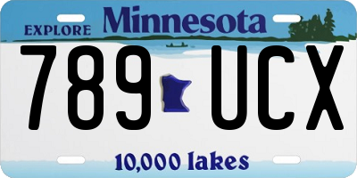 MN license plate 789UCX