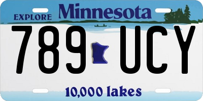 MN license plate 789UCY