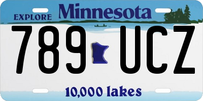 MN license plate 789UCZ