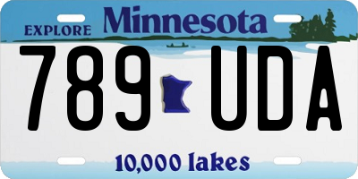 MN license plate 789UDA