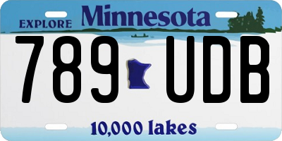 MN license plate 789UDB