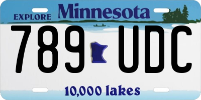 MN license plate 789UDC