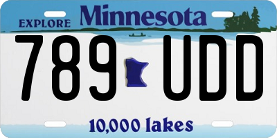 MN license plate 789UDD