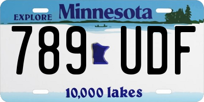MN license plate 789UDF