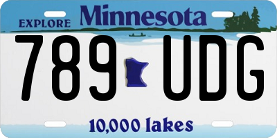 MN license plate 789UDG