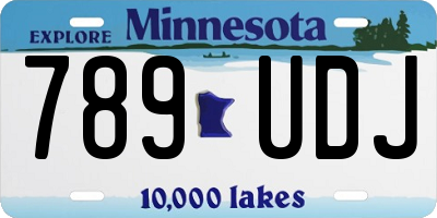 MN license plate 789UDJ