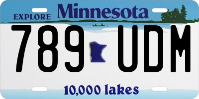 MN license plate 789UDM