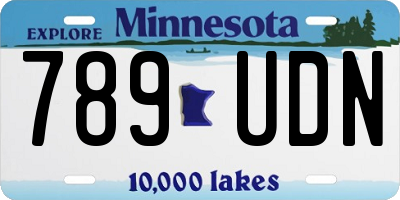 MN license plate 789UDN
