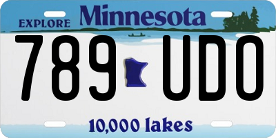 MN license plate 789UDO