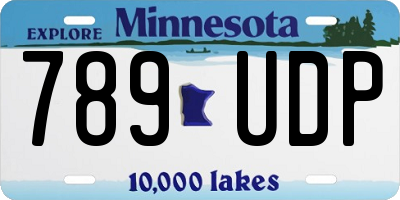 MN license plate 789UDP