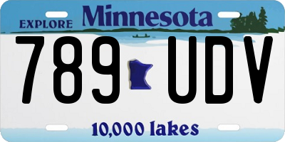 MN license plate 789UDV