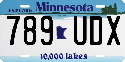 MN license plate 789UDX