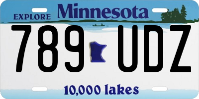 MN license plate 789UDZ