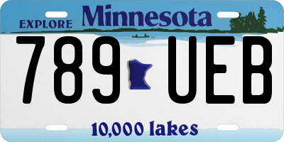 MN license plate 789UEB