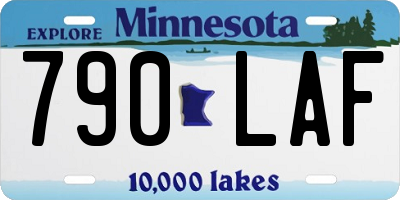 MN license plate 790LAF