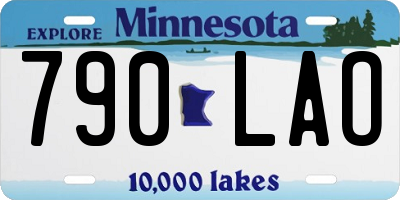 MN license plate 790LAO