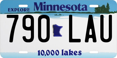 MN license plate 790LAU