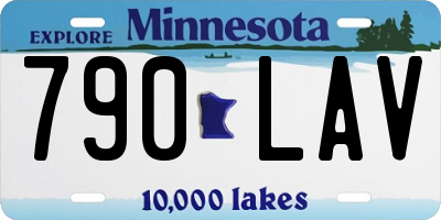 MN license plate 790LAV