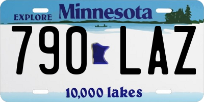 MN license plate 790LAZ