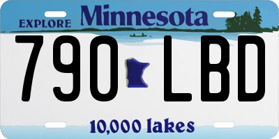 MN license plate 790LBD