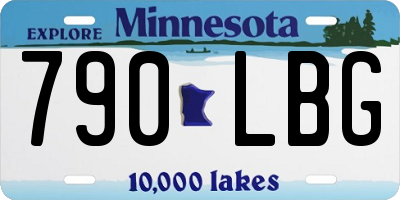 MN license plate 790LBG