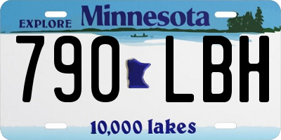 MN license plate 790LBH