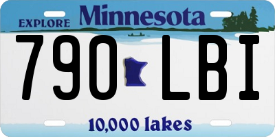 MN license plate 790LBI