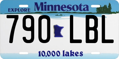 MN license plate 790LBL