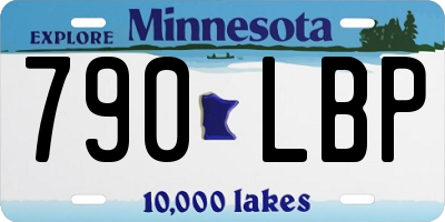 MN license plate 790LBP