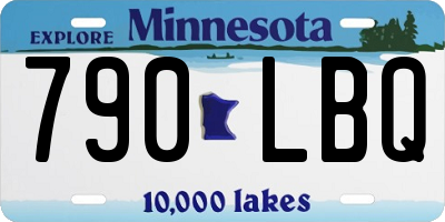 MN license plate 790LBQ