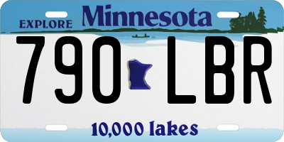 MN license plate 790LBR