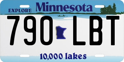 MN license plate 790LBT