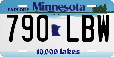 MN license plate 790LBW