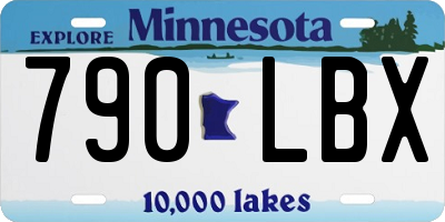 MN license plate 790LBX