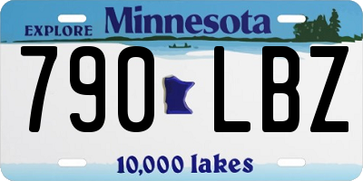 MN license plate 790LBZ