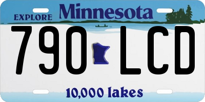 MN license plate 790LCD