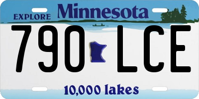 MN license plate 790LCE